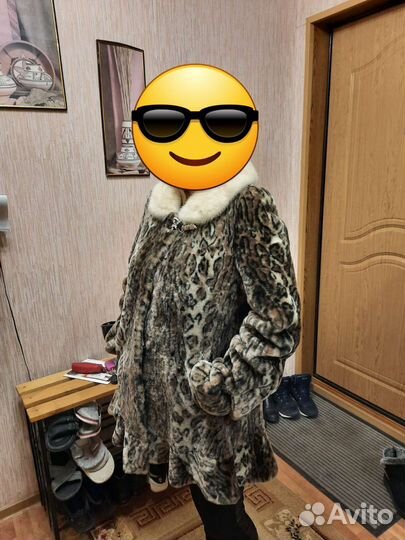 Шуба мутоновая с норкой