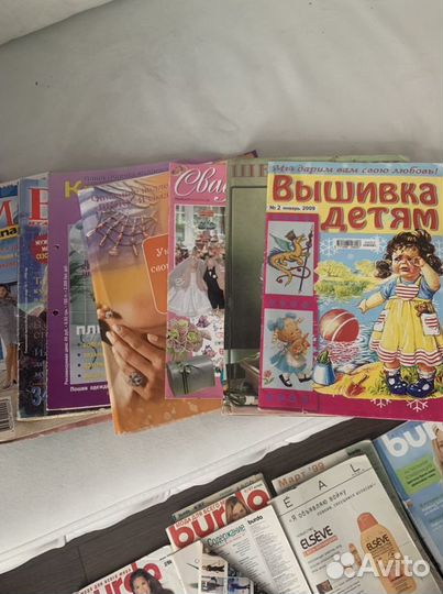 Журналы Бурда 47 единиц, + 4 журнала Крой и шитье