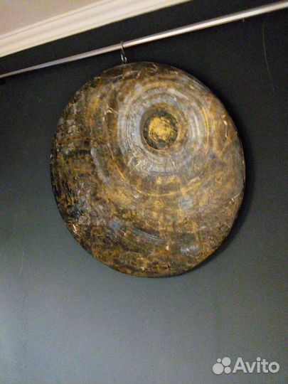 Картина на круге фанеры, d60см