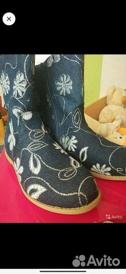 Новые джинсовые ботинки на девочку. Новые
