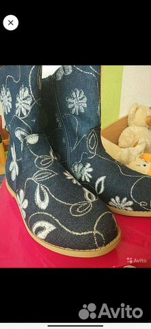 Новые джинсовые ботинки на девочку. Новые