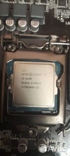 Материнская плата 1151 с процессором i3 6100