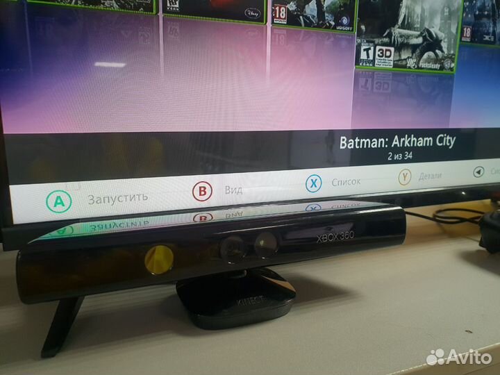 Прошитая xbox360 Slim 250Gb+кинект+игры