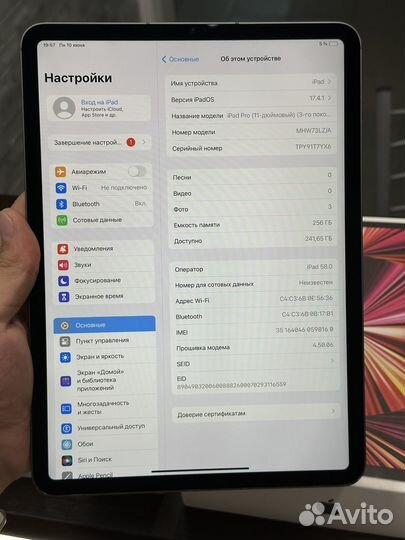 Шикарный iPad Pro 11 M1 256gb Cellular Sim+WiFi