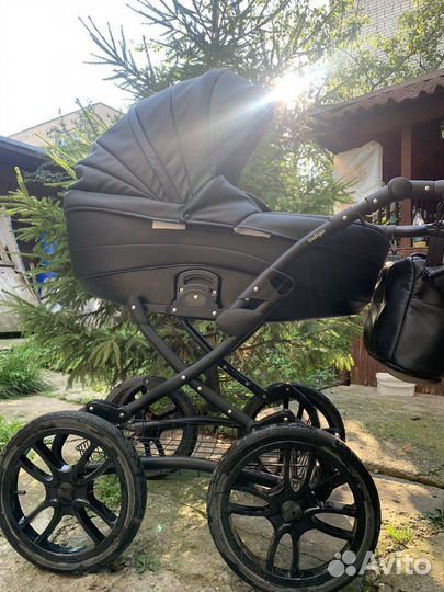 Коляска 2 в 1 indigo эко кожа