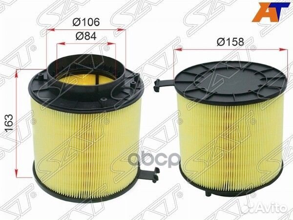 Фильтр воздушный audi Q5 08-17/A5/S5 07-16/A4/S