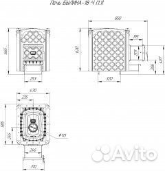 Печь для бани Былина-18 Ч