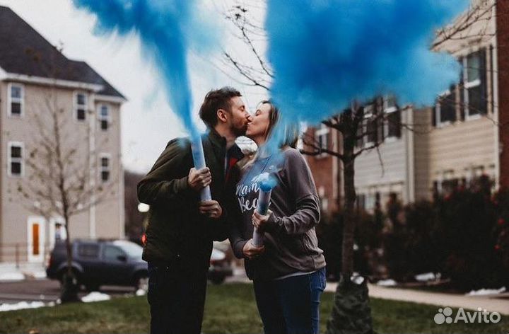 Гендер шашка двухцветная (белый - розовый/голубой)