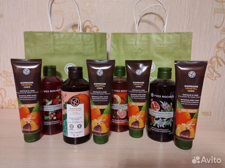 Скраб для тела ив роше, подарочный сочный набор