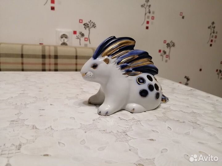 Фарфоровая статуэтка Дикообраз лфз СССР