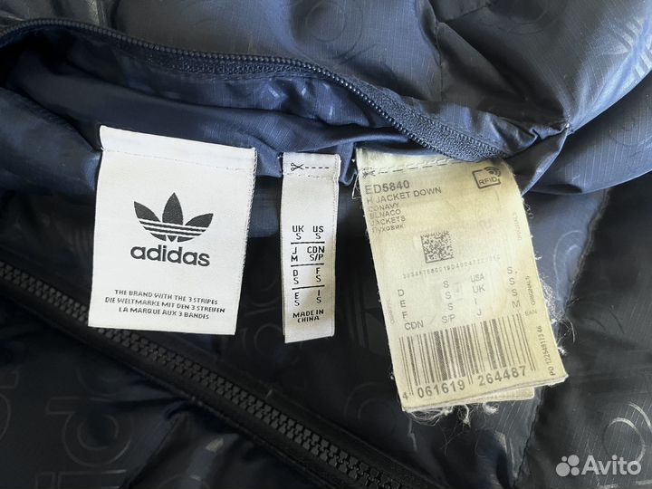 Пуховик adidas двусторонний оригинал