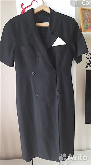 Платье офисное строгое льняное