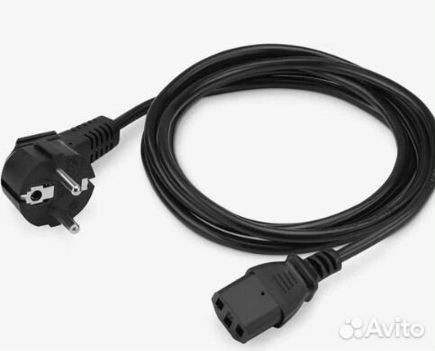 Кабель Buro AN23-1000 IEC C13 Евровилка, угловой