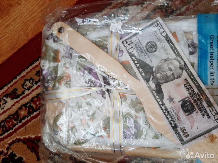 Доска разделочная +ложка+прихватка