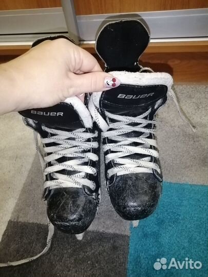 Хоккейные коньки bauer на 5-7 лет