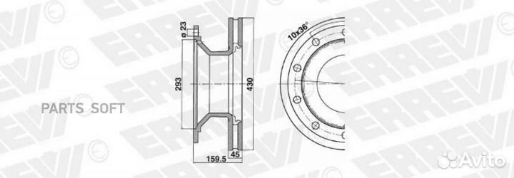 Errevi 713480 Диск тормозной