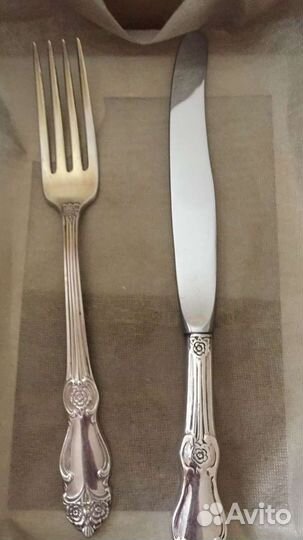 Набор кольчугинский посеребрённый Мельхиор 12 шт