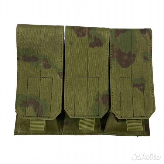 Подсумок тройной закрытый под ак, мох