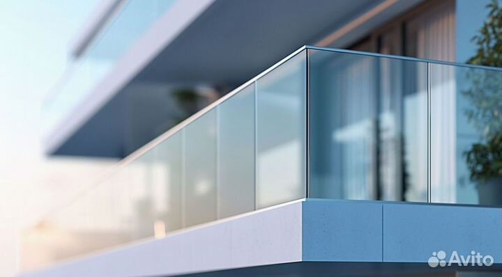 Лестничное ограждение из стекла