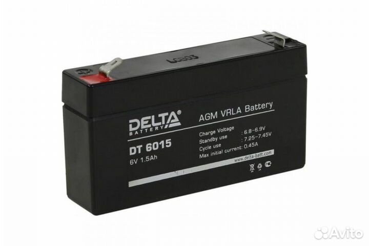 Аккумулятор ибп delta DT 6015 6V 1.5Ah