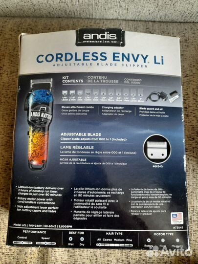 Машинка для стрижки волос Andis Cordless Envy Li