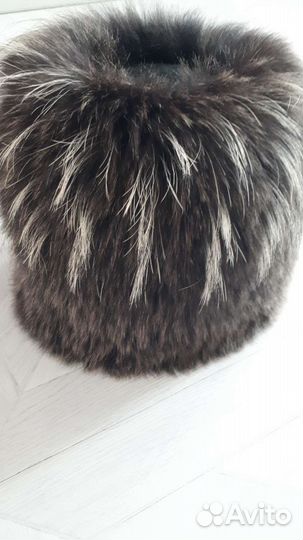 Шапка меховая из песца и чернобурки
