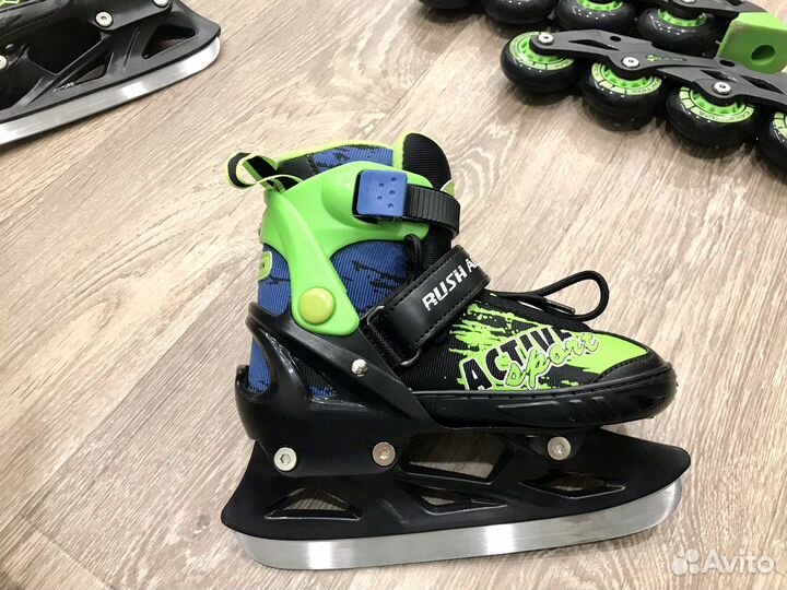 Коньки раздвижные 2 в 1, размер 29-32