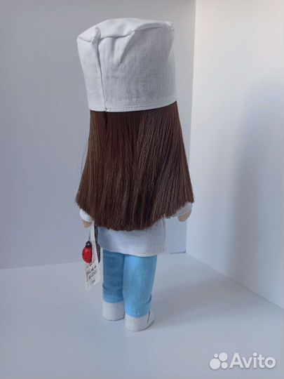 Кукла текстиль интерьерная Handmade врач подарок