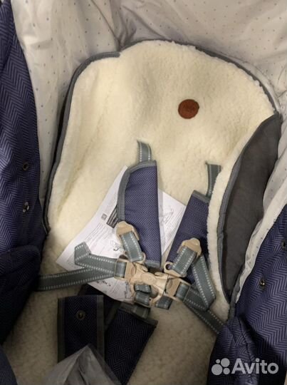 Санки-коляска ника 7-8 k premium (овчина)