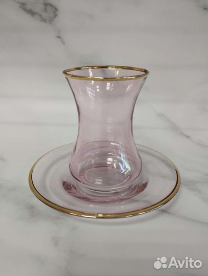 Набор чайный, армуды на 6 персон, 120мл разные цв