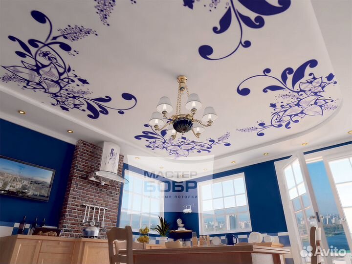 Натяжной потолок многоуровневый