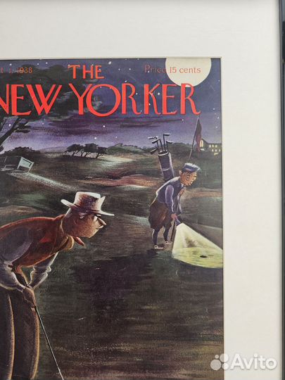 Постер из обложки The New Yorker 1938 г Гольф