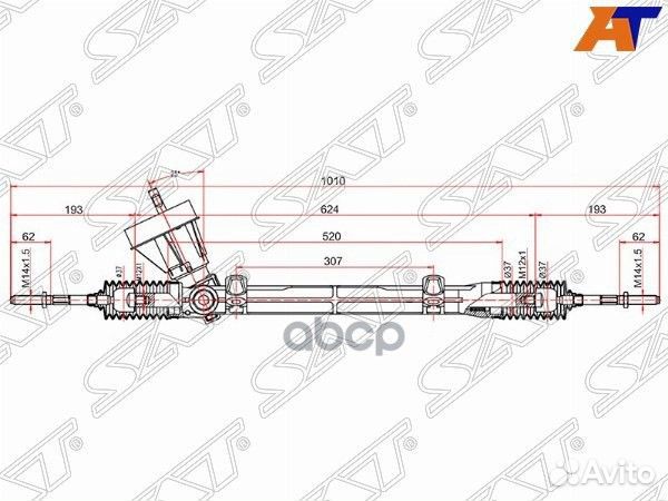 Рейка рулевая renault logan/lada largus 06- (бе