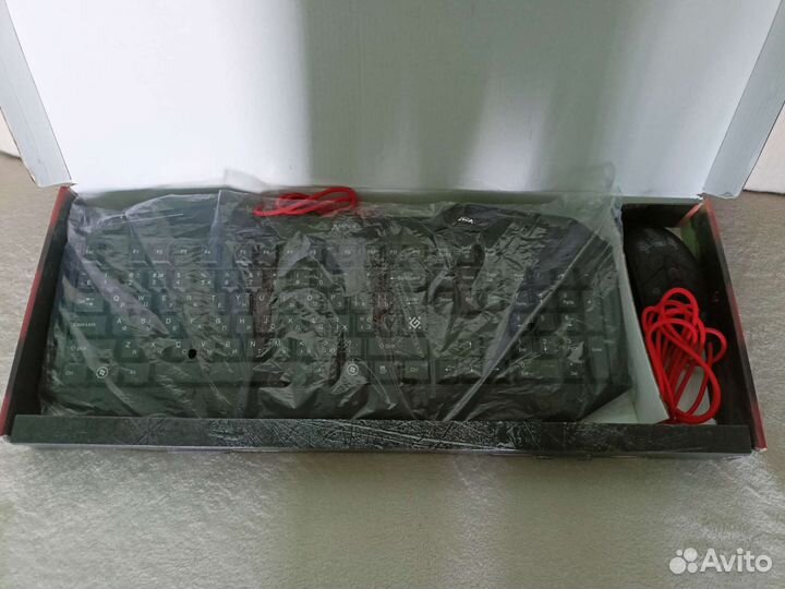 Игровая клавиатура и мышь и коврик Defender anger