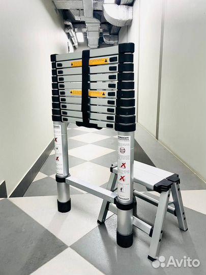 Лестница телескопическая усиленная 3.2м