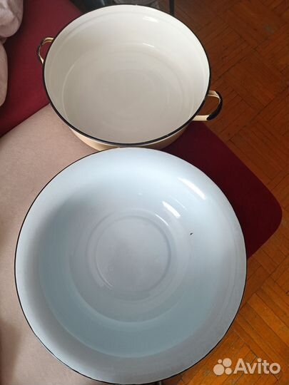 Эмалированный таз, новый и б/у