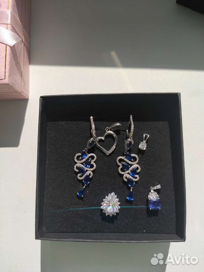 Серебро 925 пробы серьги подвеска новое