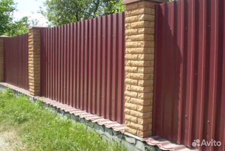 Забор из профнастила качественно быстро