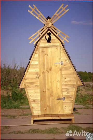 Уличный туалет деревянный JWL465