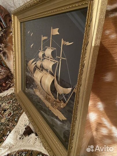 Картина - Корабль из соломы