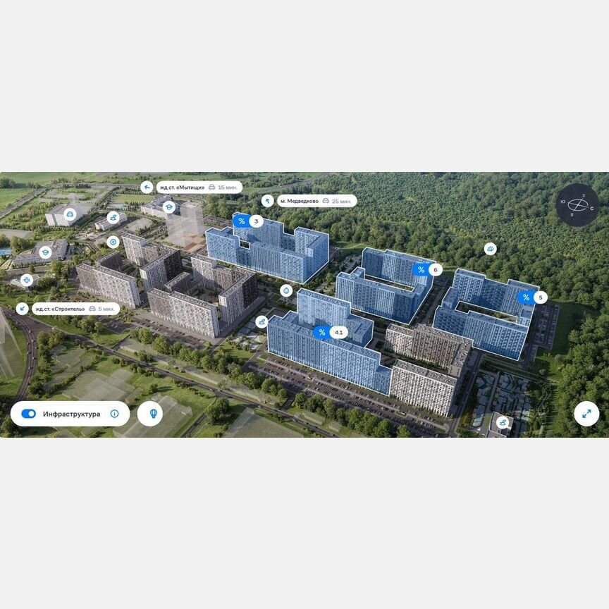 2-к. квартира, 40,6 м², 13/17 эт.