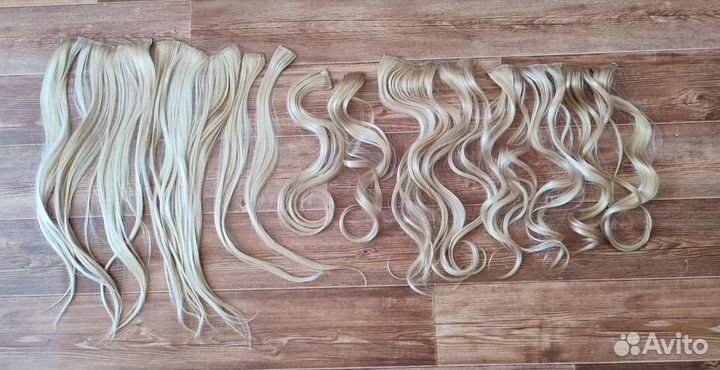 Волосы на заколках искусственные
