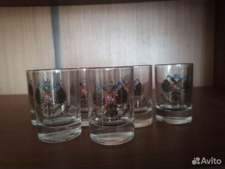 Стаканы Чехия машинки, фужеры свадебные, стопки