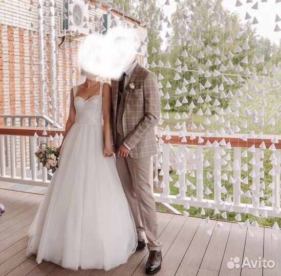 Свадебное платье 40 42бу