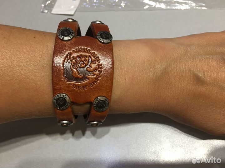 Кожаный браслет напульсник Diesel. Новый. Унисекс