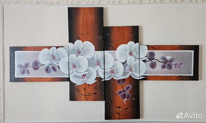 Модульное панно, картина 160х96 ручная работа