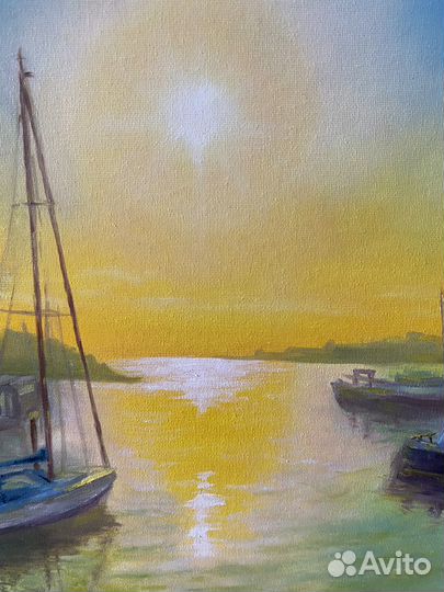 Морской пейзаж, масло 30х40 картина