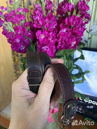Кожаный ремень для сумки