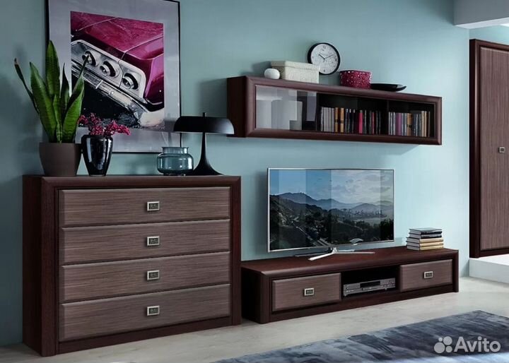 Комод Коен KOM 4S, мдф венге магия/штрокс темный