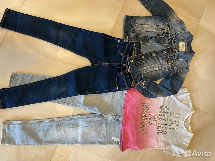 Джинсовка Zara 116, джинсы